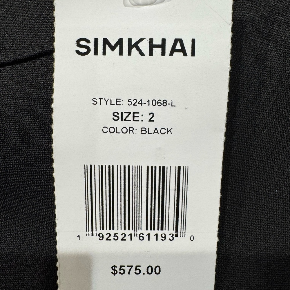 SIMKHAI Zabelle Long Sleeve Mini Dress Black - Picture 7 of 8